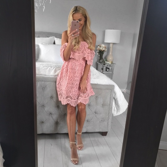 LAST ONE!!! Off Shoulders High Waist Lace Dress - Picture 6 of 8